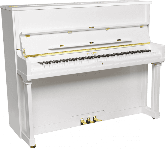 Upright piano P124 glossy white