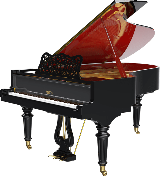 P204 Opéra Noir Brillant Intérieur Rouge