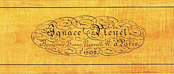 Estampille Ignace Pleyel 1809